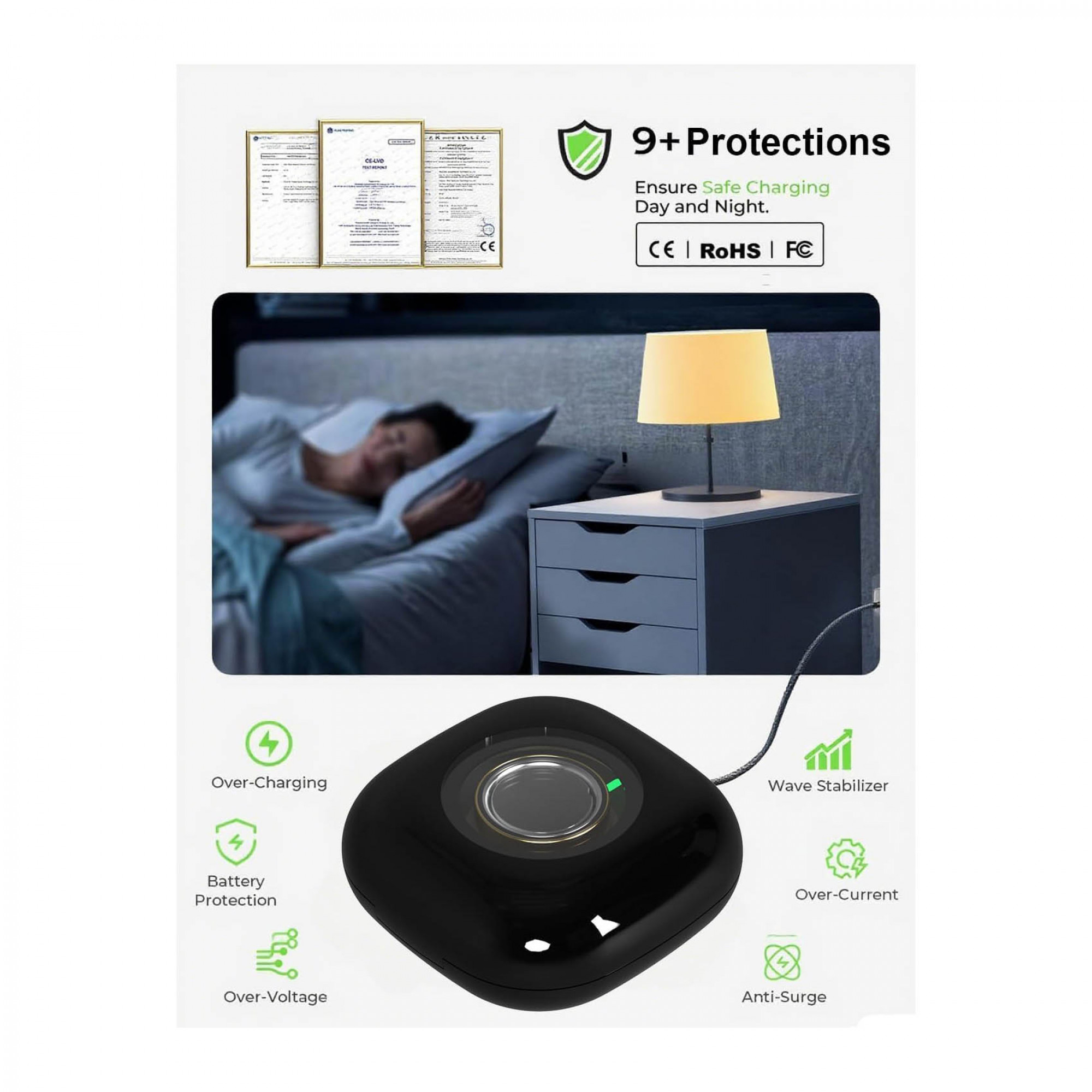 Зарядний кейс BUSQUEDA Wireless Charging Case для Oura Ring 4 (black)